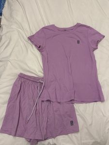 Lavender Tee &amp; Shorts Set