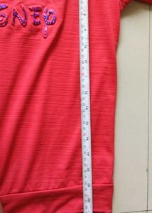 Red Long Sleeve Graphic Top