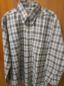 Members Only-Style-UP  branded Original cream - black Check terycot  full  sleeved shirt