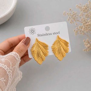 Gold Leaf Statement Earrings