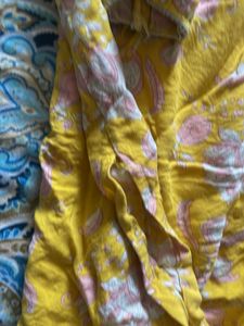 Yellow Floral Print Kurta