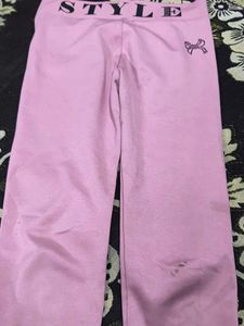 Pink "Style" Sweat capri