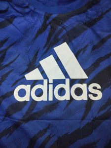 Adidas Blue Tiger Print Original tshirt