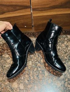 Black Patent Ankle Boots