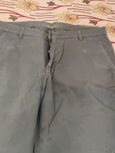 Olive Green Straight Fit Pants