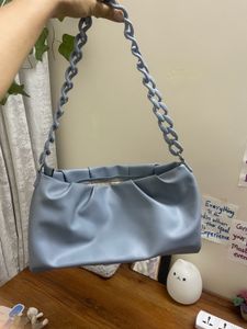 Pinteresty Blue Ruched Handbag