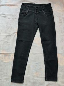 Women's High Waisted Black Jeans