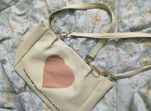 Cute Cream Heart Tote Bag