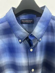Men's Blue Plaid Button-Down Shirt 🇺🇸