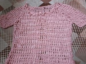 Chic Pink Crochet Top