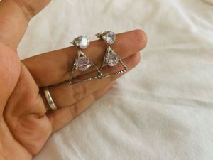Geometric Crystal Drop Earrings