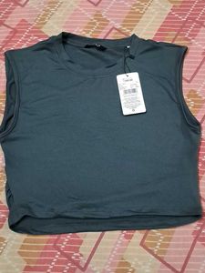 Brown Cropped T-Shirt
