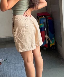High-Waisted Pleated Shorts