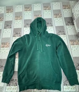 Red Tape Men's Green Zip-Up Hoodie