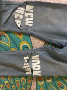 Light Wash Denim Jogger Pants