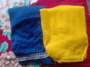 Beautiful Blue &amp; Yellow dupatta