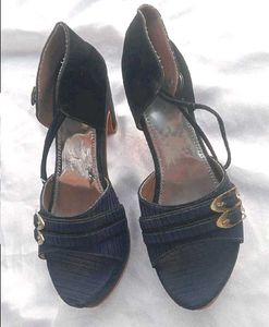 Stylish Navy Blue Platform wedge heels