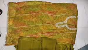 Green Unstitched Dress Material