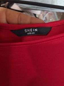 Chic Red Asymmetrical Dress