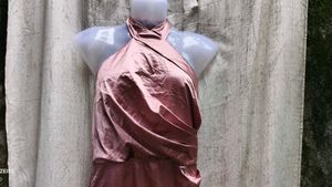 Elegant Satin Slit Dress