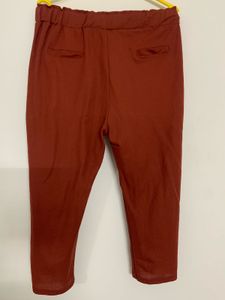 Comfortable Rust Cropped Pants