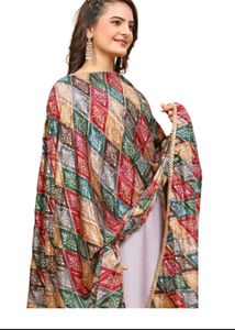 Vibrant Diamond Print Dupatta