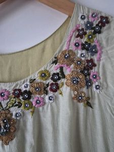 Light green Embroidered Kurta