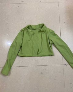 Green Crop Blazer