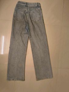 Light Wash Straight Leg Jeans