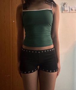 Super y2k Eyelet Micro Shorts🐈‍⬛