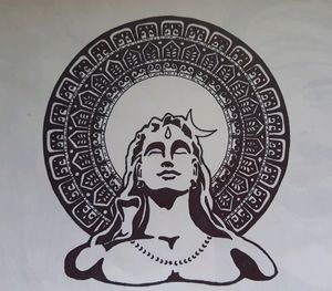 shiva mandal art ( handmade )