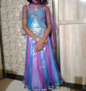 Stunning Blue & Purple Lehenga Choli