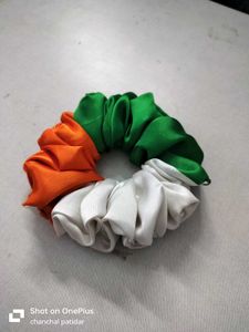 XL Tricolor Scrunchie - Indian Flag Inspired