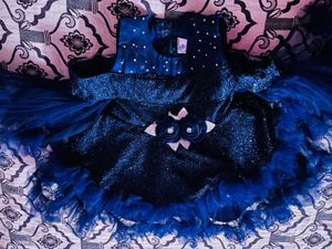 (1 frock ) Sparkly Red Baby Dress