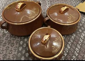 Elegant Brown Serving Bowls Set