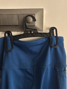 Blue Activewear Leggings with Pockets