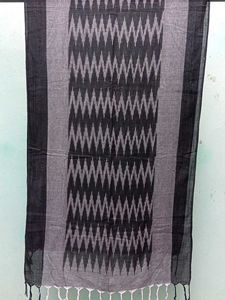 Stylish Black & Grey Ikat Dupatta
