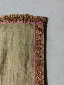 Elegant Gold Saree with Pink Border