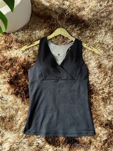 Stylish Black Activewear Tank Top