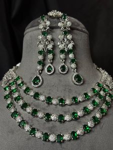 Emerald & Diamond Necklace Set 💫♥️