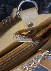 Stylish Cream Chain Handle Handbag