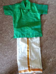 Kids Dhoti Set In Well Condition