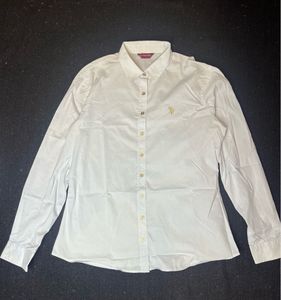US Polo Assn White Button-Up Shirt