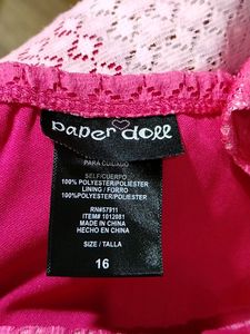 Paper Doll Pink With White Faded Double Shaded Sleeveless Dress (Women)