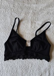 Lace Cutout Bra with Heart Charm Detail