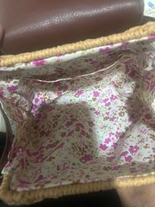 Woven Crossbody Bag with Tassel