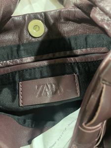 Brown Woven Leather Shoulder Bag