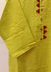 Lime Green Cotton Kurta