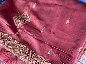 Pure Crepe Sozni handwork saree