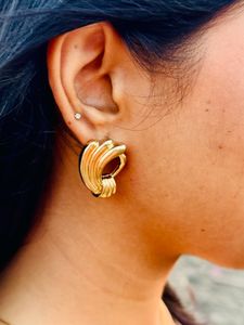Chunky Gold Hoop Earrings